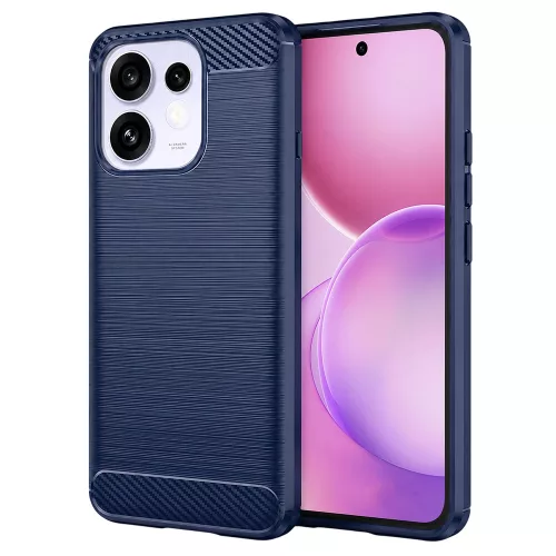 Techsuit - Carbon szilikon tok - Oppo Reno16 / Reno16 Pro - Kék