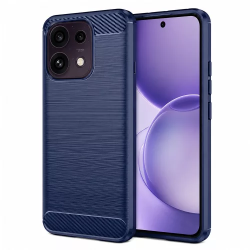 Techsuit - Carbon szilikon tok - Oppo Reno16 F / Reno16 FS - Kék