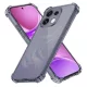 Techsuit - Shockproof Átlátszó Ütésálló Szilikon tok - Oppo Reno16 - Átlátszó fekete