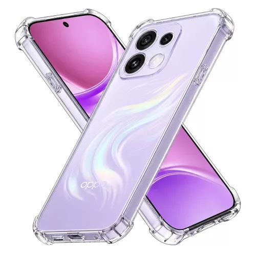 Techsuit - Shockproof Átlátszó Ütésálló Szilikon tok - Oppo Reno16 - Átlátszó