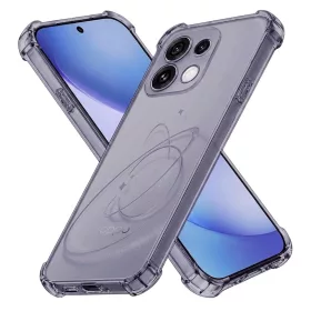   Techsuit - Shockproof Átlátszó Ütésálló Szilikon tok - Oppo Reno16 Pro - Átlátszó fekete