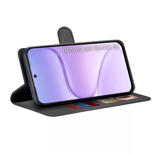 Techsuit - Diary Book kinyitható tok - Honor 600 Smart - Fekete