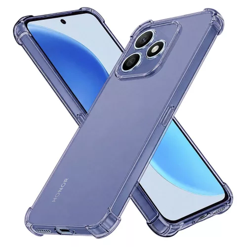 Techsuit - Shockproof Átlátszó Ütésálló Szilikon tok - Honor X8d - Átlátszó fekete
