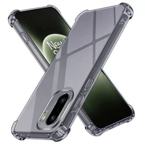Techsuit - Shockproof Átlátszó Ütésálló Szilikon tok - OnePlus 15R - Átlátszó fekete