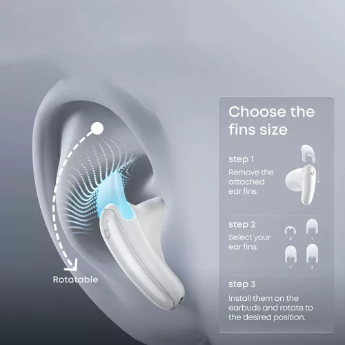 Anker - Wireless Earbuds Soundcore Liberty Buds (D1200G21) - Half-in-ear, Bluetooth 6.1, Adaptive ANC, 4-Mic, LDAC - White