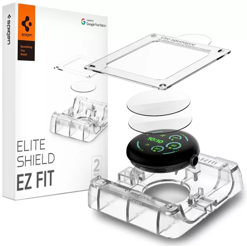 Spigen - (2 pack) Elite Shield EZ Fit (AFL08524) - Google Pixel Watch 5 / Watch 4  / Watch 3 41mm - Clear