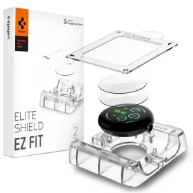   Spigen - (2 pack) Elite Shield EZ Fit (AFL08525) - Google Pixel Watch 5 / Watch 4 / Watch 3 45mm - Clear