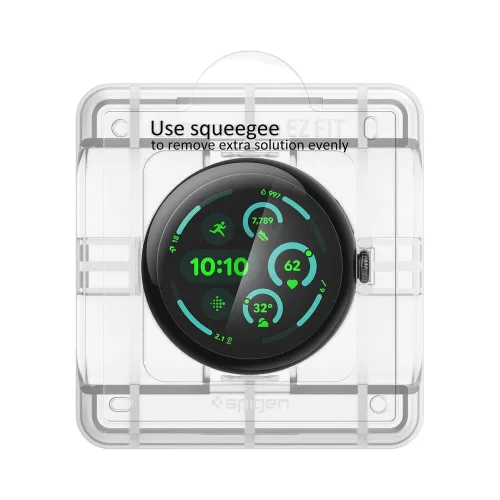 Spigen - (2 pack) Elite Shield EZ Fit (AFL08525) - Google Pixel Watch 5 / Watch 4 / Watch 3 45mm - Clear
