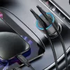 Acefast - Car Charger (B21) - USB, Type-C, 75W, PD3.0, LED Ambient Light, Smart Power Distribution, DC12-24V - Metal Gray