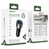 Acefast - Car Charger (B21) - USB, Type-C, 75W, PD3.0, LED Ambient Light, Smart Power Distribution, DC12-24V - Metal Gray