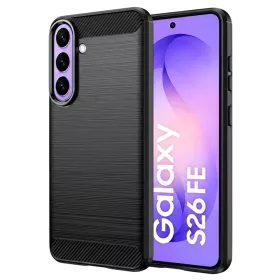   Techsuit - Carbon szilikon tok - Samsung Galaxy S26 FE / S25 FE - Fekete