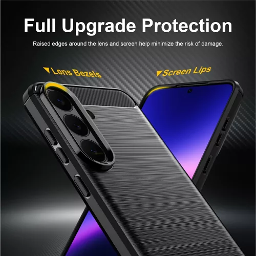 Techsuit - Carbon szilikon tok - Samsung Galaxy S26 FE / S25 FE - Kék