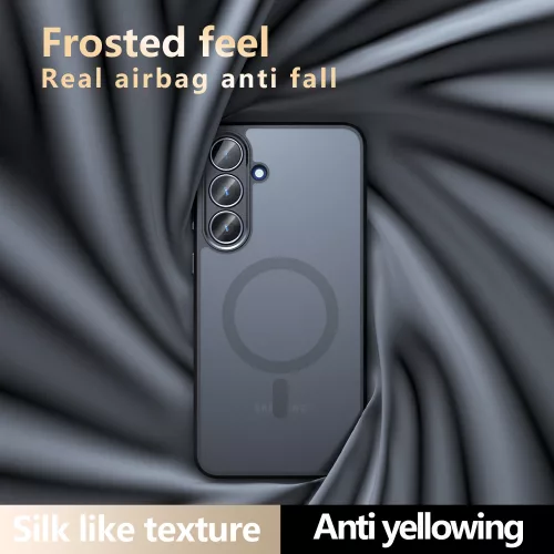 Techsuit - PureFrost MagSafe Ütésálló tok - Samsung Galaxy S26 FE - Matt fekete