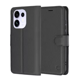 Techsuit - Leather Folio - Oppo Reno16 / Reno16 Pro - Black