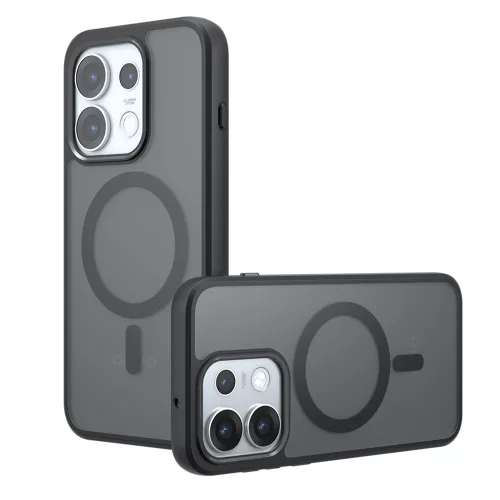 Techsuit - PureFrost MagSafe Ütésálló tok - Oppo Reno16 - Matt fekete