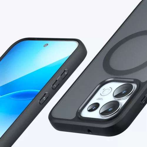 Techsuit - PureFrost MagSafe Ütésálló tok - Oppo Reno16 - Matt fekete