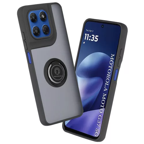 Techsuit - Glinth gyűrűs tok - Motorola Moto G37 / G47 - Fekete