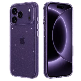   Techsuit - SperkleSkin tok - iPhone 18 Pro / iPhone 17 Pro - Átlátszó csillogós
