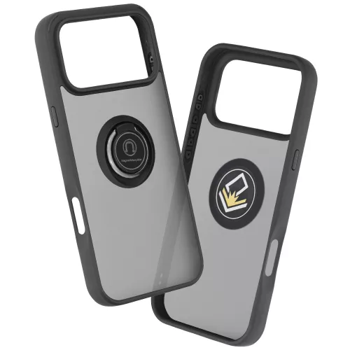 Techsuit - Glinth gyűrűs tok - iPhone 18 Pro Max / iPhone 17 Pro Max - Fekete