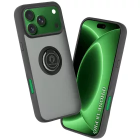   Techsuit - Glinth gyűrűs tok - iPhone 18 Pro / iPhone 17 Pro - Fekete