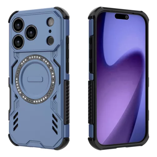 TTechsuit - ArmorMag ütésálló tok - iPhone 18 Pro / iPhone 17 Pro - kék
