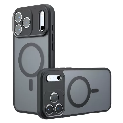 Techsuit - PureFrost MagSafe Ütésálló tok - iPhone 18 Pro Max / iPhone 17 Pro Max - Matt fekete
