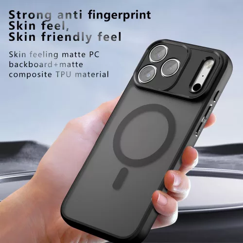 Techsuit - PureFrost MagSafe Ütésálló tok - iPhone 18 Pro / iPhone 17 Pro - Matt fekete