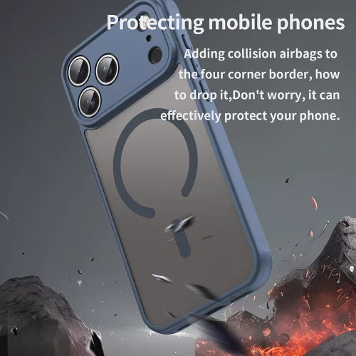 Techsuit - HaloFrost II MagSafe - iPhone 18 Pro Max / iPhone 17 Pro Max - Navy Blue