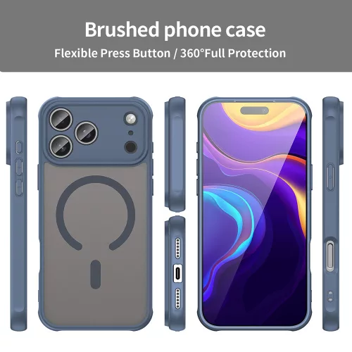 Techsuit - HaloFrost II MagSafe - iPhone 18 Pro Max / iPhone 17 Pro Max - Navy Blue