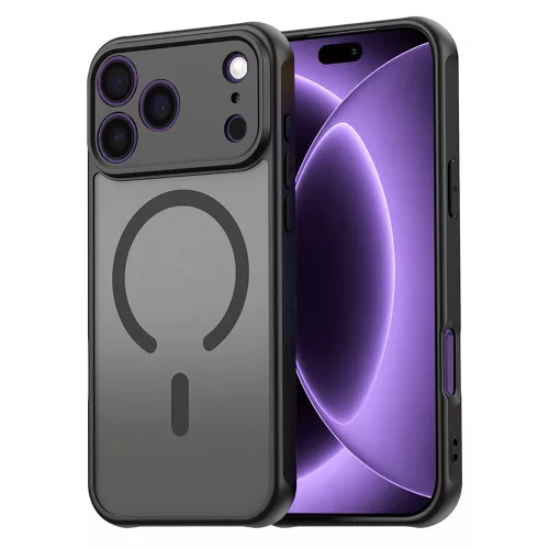 Techsuit - HaloFrost II MagSafe tok - iPhone 18 Pro / iPhone 17 Pro - Fekete
