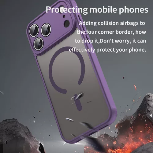 Techsuit - HaloFrost II MagSafe tok - iPhone 18 Pro / iPhone 17 Pro - Lila