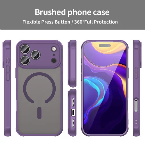Techsuit - HaloFrost II MagSafe tok - iPhone 18 Pro / iPhone 17 Pro - Lila