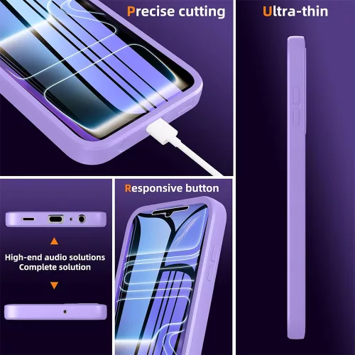 Techsuit - ColorVerse 360 Series + Screen Protector - iPhone 18 Pro Max / iPhone 17 Pro Max - Purple