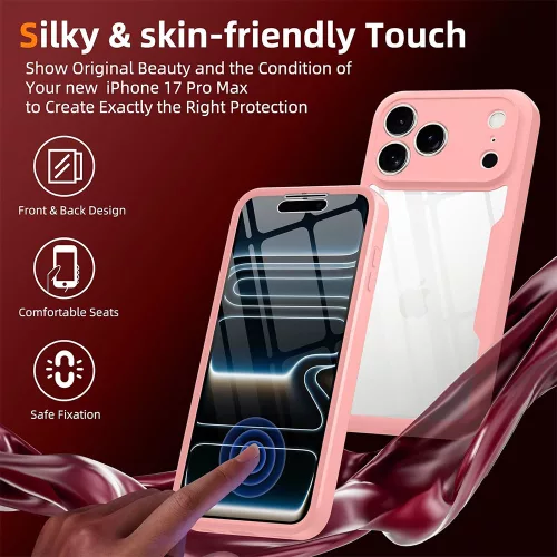 Techsuit - ColorVerse 360 Series + Screen Protector - iPhone 18 Pro / iPhone 17 Pro - Pink