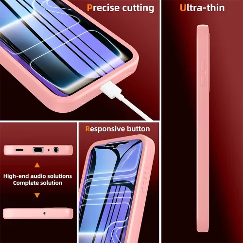 Techsuit - ColorVerse 360 Series + Screen Protector - iPhone 18 Pro / iPhone 17 Pro - Pink