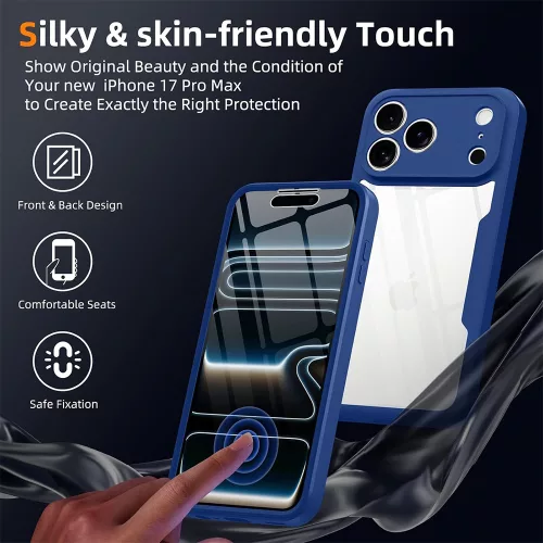 Techsuit - ColorVerse 360 Series + Screen Protector - iPhone 18 Pro / iPhone 17 Pro - Blue