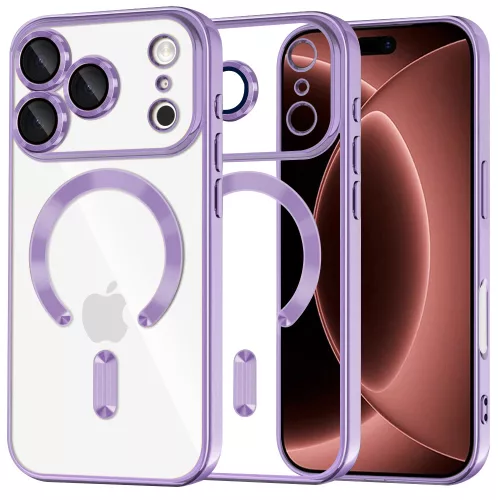 Techsuit - Luxury Crystal MagSafe - iPhone 18 Pro Max / iPhone 17 Pro Max - Light Purple