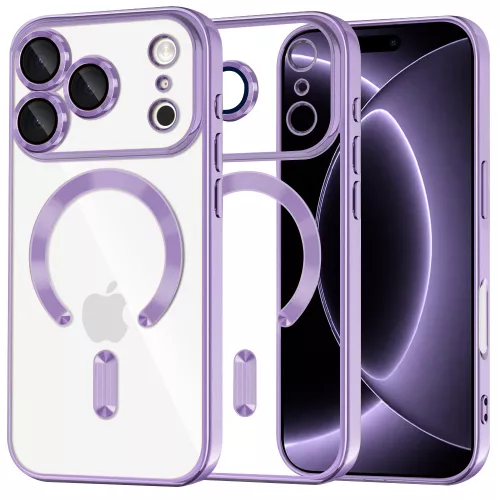 Techsuit - Luxury Crystal MagSafe - iPhone 18 Pro / iPhone 17 Pro - Light Purple