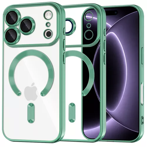 Techsuit - Luxury Crystal MagSafe - iPhone 18 Pro / iPhone 17 Pro - Light Green