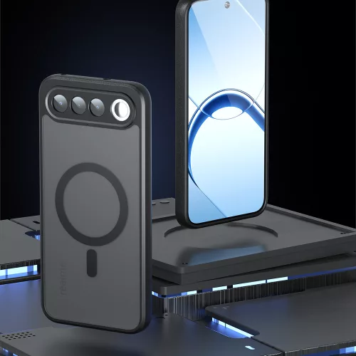 Techsuit - PureFrost MagSafe Ütésálló tok - Realme 16 5G - Matt fekete