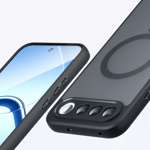 Techsuit - PureFrost MagSafe Ütésálló tok - Realme 16 5G - Matt fekete
