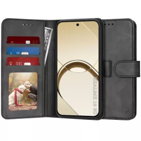   Techsuit - Diary Book kinyitható tok - Realme 16 5G - Fekete