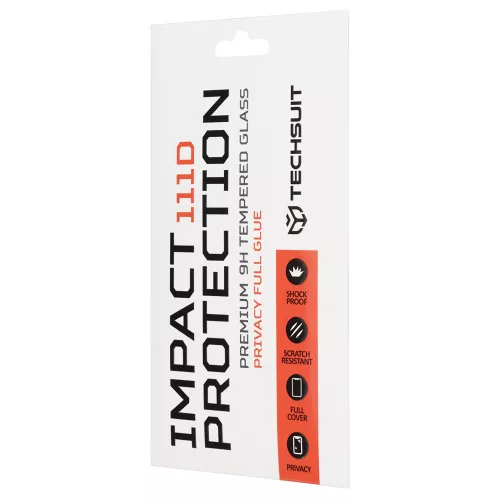 Techsuit - 111D Privacy Full Glue - Realme 16 5G - Black