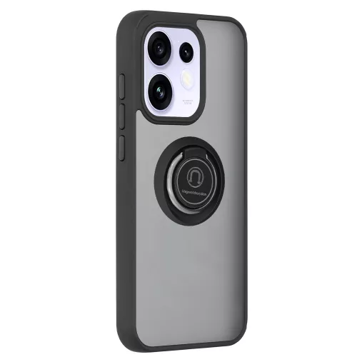 Techsuit - Glinth gyűrűs tok - Oppo Reno16 / Reno16 Pro - Fekete