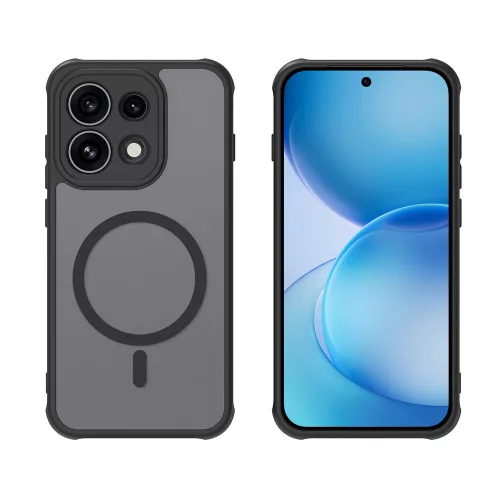 Techsuit - HaloFrost II MagSafe tok - Oppo Reno16 Pro - Fekete