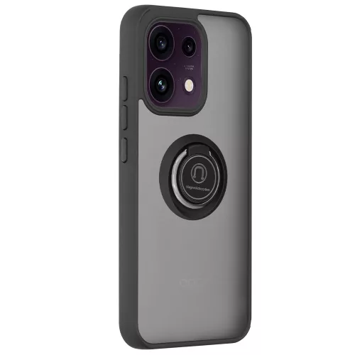 Techsuit - Glinth gyűrűs tok - Oppo Reno16 F / Reno16 FS - Fekete