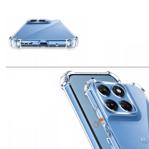 Techsuit - Shockproof Átlátszó Ütésálló Szilikon tok - Motorola Moto G87 / G77 / G67 - Átlátszó