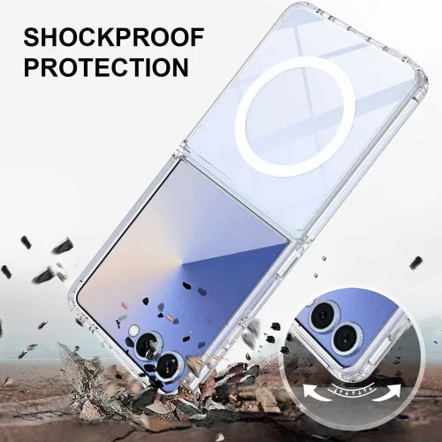 Techsuit - MagSafe Pro tok - Samsung Galaxy Z Flip8 - Átlátszó