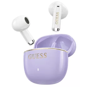   Guess - Wireless Earbuds Glossy Gold Line Classic (GUTWSG3HGECU) - Half-in-ear, Bluetooth, TWS, Small Round Design - Purple