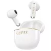 Guess - Wireless Earbuds Glossy Gold Line Classic (GUTWSG3HGECH) - Half-in-ear, Bluetooth, TWS, Small Round Design - White